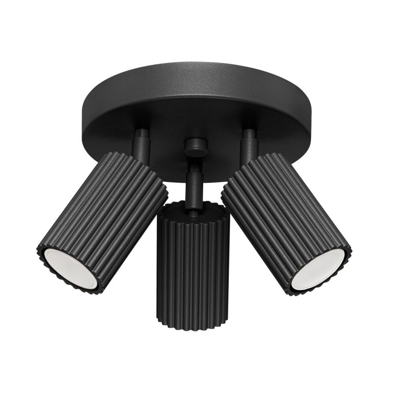 Plafondlamp KARBON 3P zwart