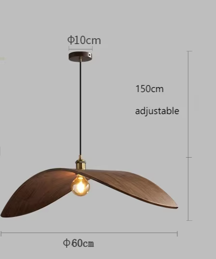 Vintage Wabi-Sabi Houten Hanglamp