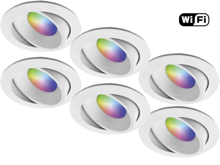 Ansell Set van 6 stuks Smart Inbouwspot – RGB & Dimtone