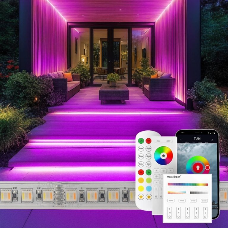 1 meter RGBWW led strip voor buiten complete set