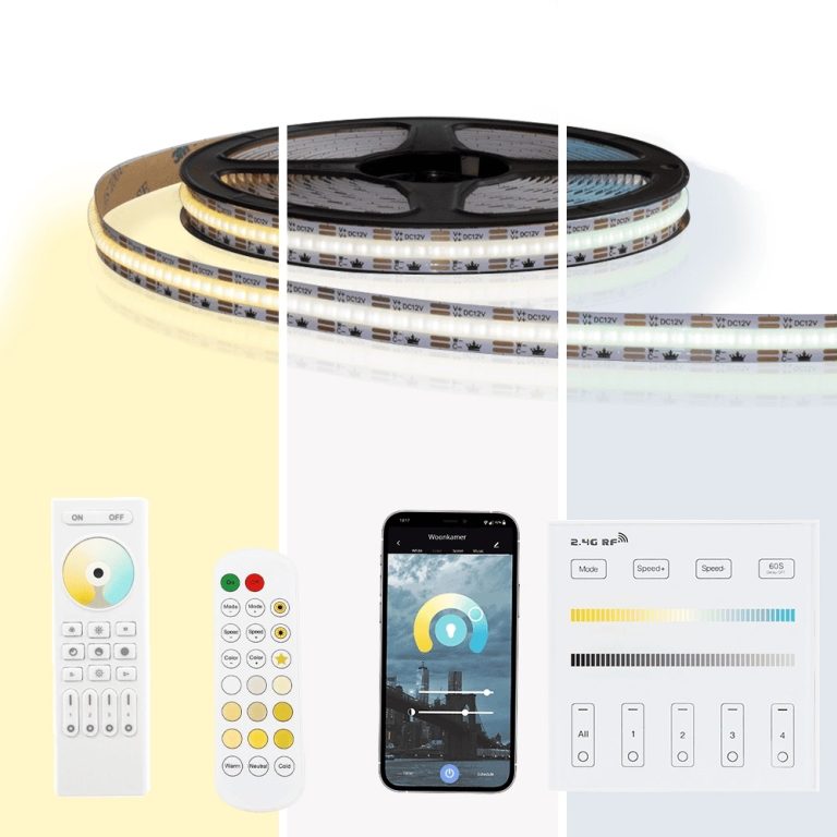 10 meter dual white led strip complete set – prime 608 leds