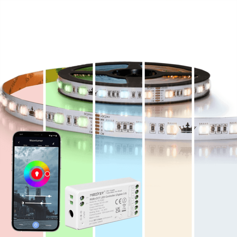 19 meter complete set RGBWW led strip met zigbee controller