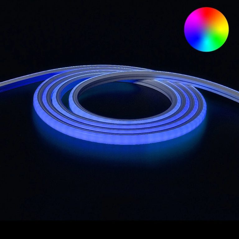 5 meter neon led flex RGB midi top view – losse strip