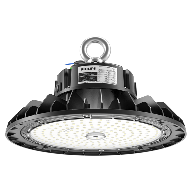 Triton – LED High Bay – 200 Watt 35.000 Lumen – 175lm/W – Samsung LED&apos;s – 4000K Neutraal wit – IP65 Waterdicht – IK09 – 1-10V Dimbaar – met Philips Driver – Ra80