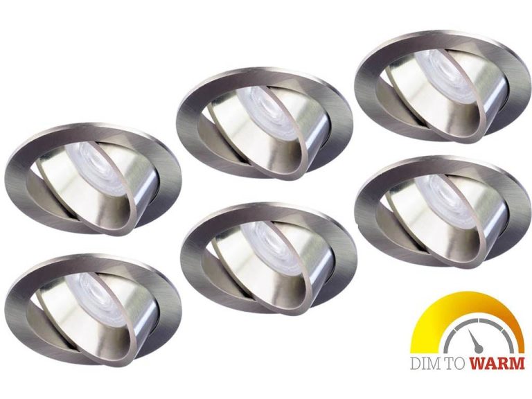 Philips Set van 6 Led inbouwspot 4,9W dimbaar, Dim To Warm
