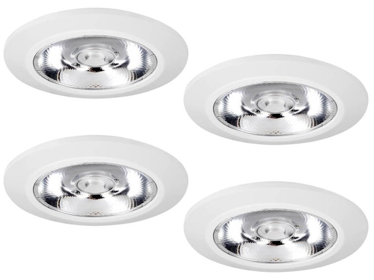 Set van 4 stuks Inbouw LEDspot Riga, 6 Watt, Dim to warm, IP44