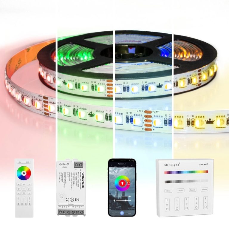 20 meter RGBW led strip | complete set | pro 96 leds p/m