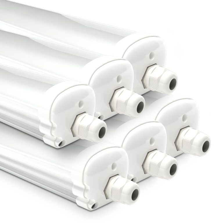 Set van 6 LED TL armaturen 150cm – IP65 Waterdicht – 48 Watt – 5760 Lumen – 4000K Neutraal wit – Koppelbaar – IK07 – S-Series Tri-Proof plafondverlichting