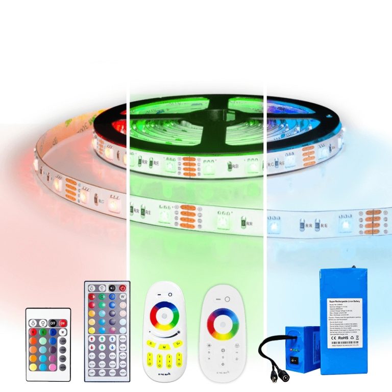 Led strip op batterij RGB premium complete set 4 meter